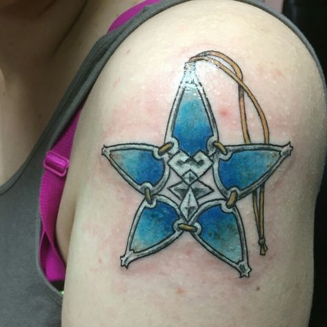 Kingdom Hearts Wayfinder Tattoo, Wayfinder Tattoo, Aqua Tattoo, Kingdom Hearts Wayfinder, Wayfinder Kingdom Hearts, Hearts Tattoos, Kingdom Hearts Tattoo, Kingdom Hearts Birth By Sleep, Birth By Sleep