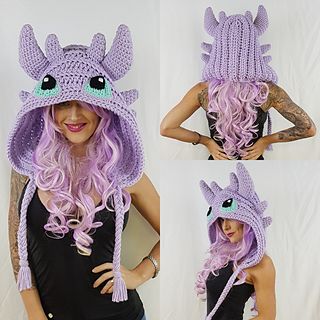 Hood Hat Crochet, Diy Crochet Hat, Dragon Hat, Crochet Pour Halloween, Crochet Costumes, Crochet Hood, Hood Pattern, شال كروشيه, Crochet Mignon