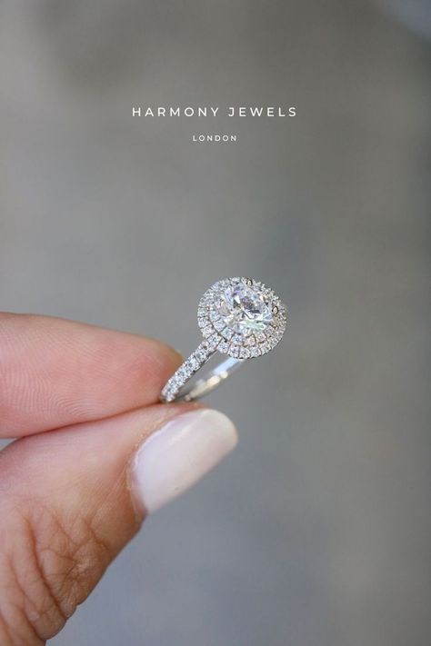 Halo Round Engagement Ring, Round Halo Ring, Double Halo Engagement, Round Engagement Ring, Cute Engagement Rings, Bespoke Engagement Ring, Round Halo, Round Engagement Rings, Double Halo