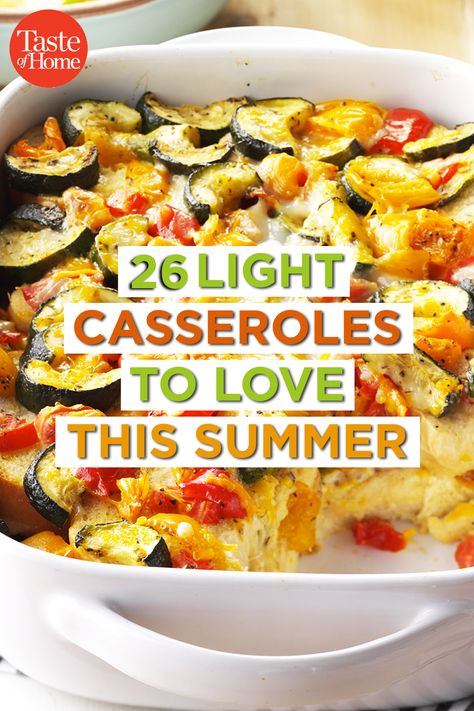 Light Suppers Healthy, Light Dishes For Dinner, Easy Light Casseroles, Light Suppers For Summer, Light Cooking Recipes Healthy, Summer Healthy Recipes Dinner, Easy Summer Dinners For Two, Favorite Summer Recipes, Easy Summer Casserole Recipes