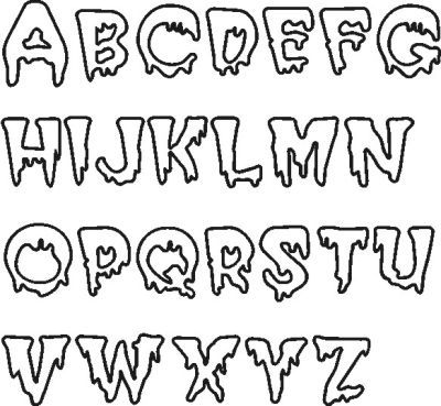 Creepy Letter Fonts Alphabet Letras Halloween, Letras Disney, Creepy Font, Halloween Fonts Alphabet, Alphabet Letter Templates, Halloween Letras, Inspiration Typographie, Halloween Text, Horror Font