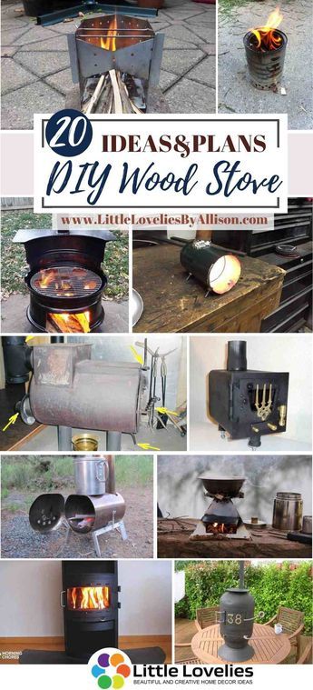 Wood Stoves are much more efficient when it comes to burning firewood. Also, they produce much more heat. In this article, you will learn how to build a portable wood stove for your home. They are a couple of projects to choose from. We listed 20 DIY Wood Stove projects that look pretty amazing and easy to make. All the wood stoves listed in this article are quite affordable. Are you ready to make a wood stove? #WoodStove Homemade Mini Wood Stove, Diy Wood Stove How To Build, Diy Wood Burning Fireplace, Diy Pellet Stove, Diy Wood Burning Stove, Wood Stove Heat Shield, Indoor Wood Stove, Rv Wood Stove, Corner Wood Stove