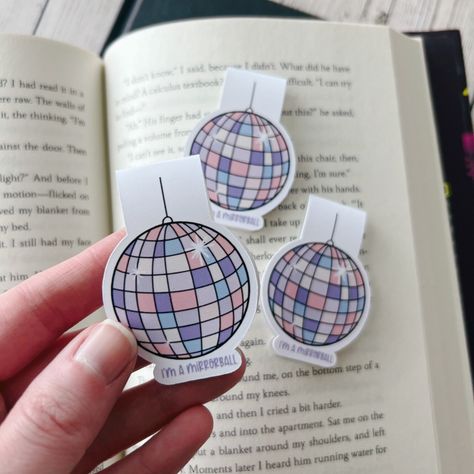 A whimsical mirrorball magnetic bookmark! 💕 Folklore Bookmark, Bookmarks Diy, The Colony, Magnetic Bookmarks, Magnets, Ships