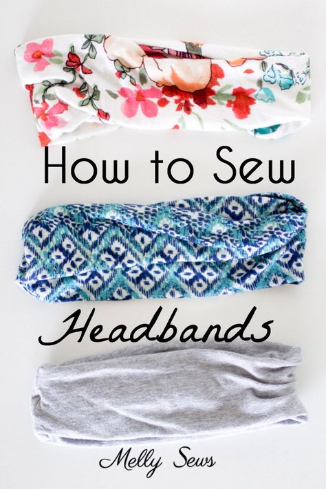 How to Sew a Headband - Melly Sews Sew Headbands, Melly Sews, Sewing Headbands, Fat Quarter Projects, Headband Diy, Sew Ins, Costura Diy, Diy Bricolage, Beginner Sewing Projects Easy