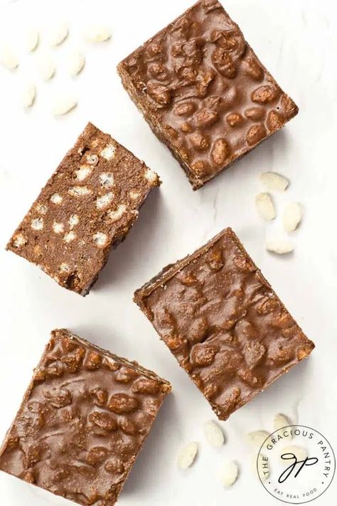 Homemade Crunch Bars Recipe | The Gracious Pantry Homemade Crunch Bars, Crunch Bars Recipe, Banana Recipes Overripe, Strawberry Frozen Yogurt, Frozen Yogurt Bark, Chocolate Pizza, Nice Cream Recipe, Homemade Peanut Butter Cups, Crunch Bars