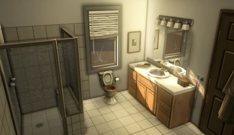 Nostalgia Bathroom Stuff | Patreon Bathroom Stuff, Sims 4 House Plans, Sims 4 House Design, Builder Grade, Long Time No See, Sims 4 Cc Furniture, No See, Sims 4 Build, Sims 4 Game