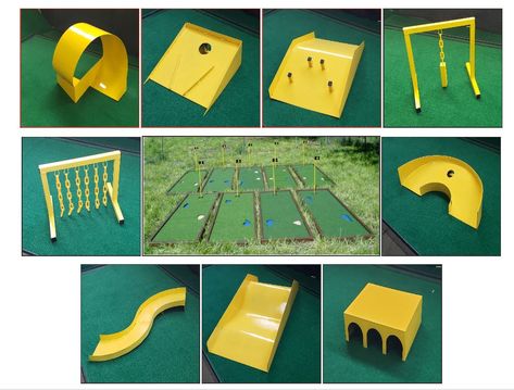 Mini Golf Course School Project, Mini Golf Course Diy Obstacles, Indoor Golf Diy, Mini Putt Diy, Putput Golf Diy, Diy Mini Golf Course Ideas Cardboard, Build Your Own Mini Golf Course, At Home Mini Golf Course, Diy Mini Golf Hole