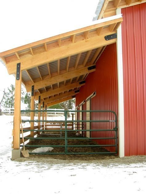 Shop With Horse Stalls, Cow Stall Ideas, Small Stable Ideas, Small Livestock Barn, Cow Barn Ideas, 4 Stall Horse Barn Plans, Cow Shelter, Horse Barn Doors, Horse Shelters