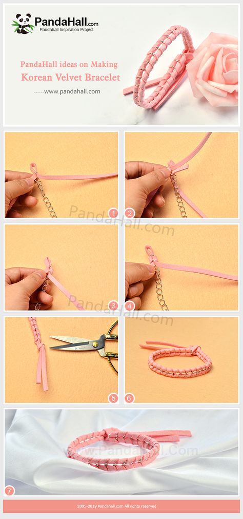 Suede Bracelet Diy, Velvet Bracelet, Korean Crafts, Suede Cord Necklace, Yarn Crafts For Kids, Panda Hall, Cords Crafts, Suede Bracelet, Wholesale Jewelry Supplies