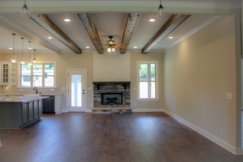 9ft Ceilings With Beams, Beams Low Ceiling, Faux Beams Low Ceiling, Wood Beam Ceiling Living Room, Faux Ceiling Beams, Beam Ceiling, Faux Beams, Wood Beam, Wood Beam Ceiling