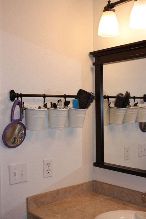 In Bathroom, Counter Space, Bathroom Space, Bathroom Organisation, Kids' Bathroom, Bathroom Organization, My New Room, Organization Ideas, Buckets