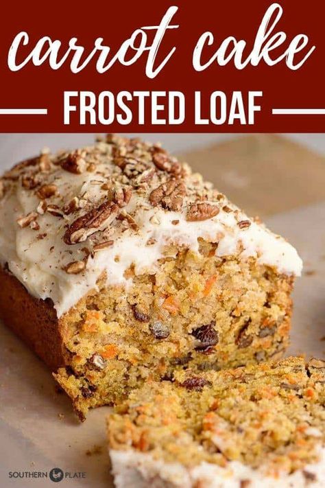 Moist Carrot Cake Loaf Recipe, Paula Deen Carrot Cake, Carrot Cake Loaf Recipe, Coffee Cake Loaf, Carrot Cake Bread, Loaf Breads, Carrot Cake Loaf, Cake Loaf, Southern Plate