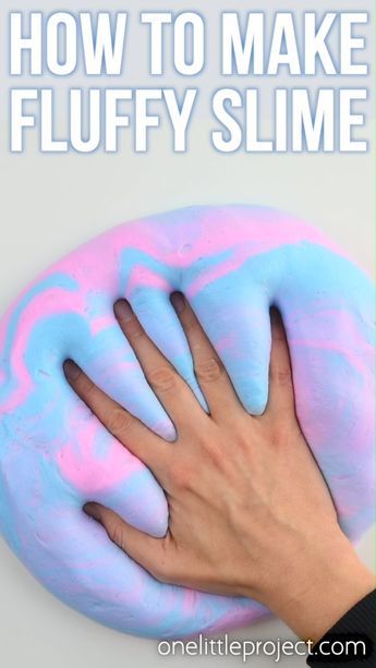 Slime Recipe Videos, Gökkuşaği Pasta, Vetenskapliga Experiment, Fluffy Slime Recipe, Making Fluffy Slime, Fun Activity For Kids, Resep Slime, Easy Slime Recipe, Diy Fluffy Slime