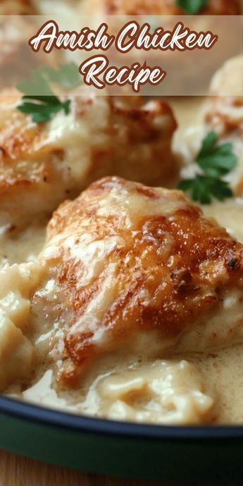 Amish Chicken Recipe Country Kitchen Recipes, Amish Meals Dinners, Amish Wedding Chicken, Chicken Pieces Recipes Dinner Tonight, Chicken Recipes From Frozen, Amish Baked Chicken, Chicken Pastry Southern, Good Baked Chicken Recipes, Amish Recipes Authentic Dinner