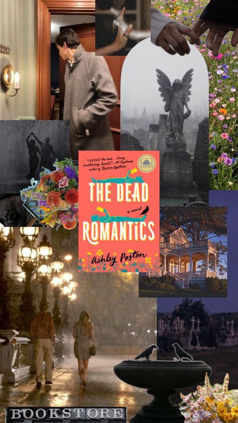 the dead romantics by ashley poston book aesthetic Dead Romantics Ashley Poston, Book Aesthetic Romance, Romance Book Collage, The Dead Romantics Aesthetic, The Dead Romantics Book, The Dead Romantics, Ashley Poston, Romcom Books, As Good As Dead