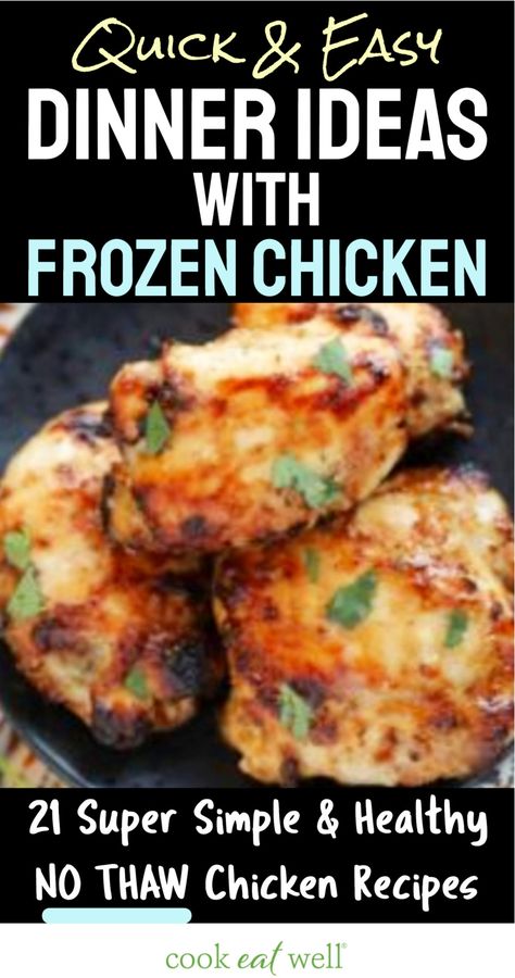 Dinner Ideas - last minute frozen chicken breast recipes - easy and healthy Easy Frozen Chicken Breast Recipes, Frozen Chicken Breast Recipes, Frozen Chicken Crockpot Recipes, Baking Frozen Chicken, Chicken Breast Instant Pot Recipes, Frozen Chicken Crockpot, Chicken Breast Oven Recipes, Cooking Frozen Chicken Breast, Frozen Chicken Recipes