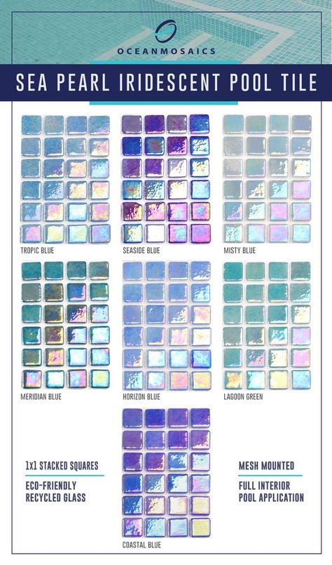 Oasis Backyard Ideas, Glass Tiles Bathroom, Swimming Pool Interior, Iridescent Glass Tiles, Iridescent Tile, Glass Pool Tile, Chambre Inspo, Glass Pool, Interior Tiles