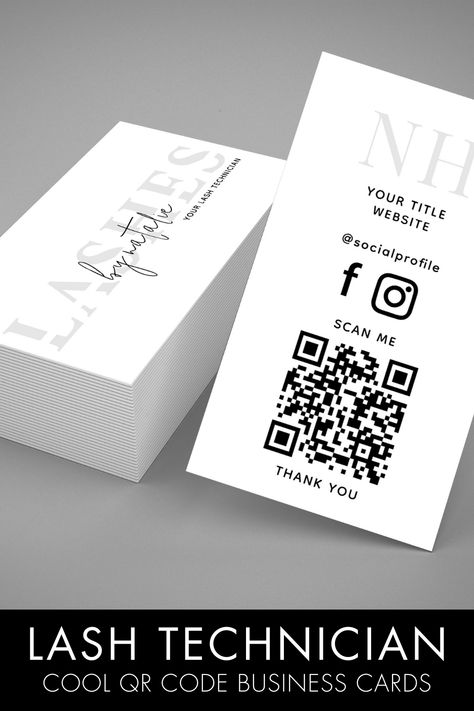 Introducing the "Custom Lash Extension Technician Cool QR Code Business Card" – a fusion of modern style and simplicity in white and black. Tailored for lash technicians, lash artists, beauty professionals, and estheticians, these business cards offer a clean and sophisticated representation of your expertise. The white and black color scheme adds a touch of timeless elegance to your business cards, making them versatile and suitable for any aesthetic. Lash Business Color Schemes, Lash Business Aesthetic, Natural Fake Eyelashes, Qr Code Business, Qr Code Business Card, Lash Business, Canvas Learning, Artist Business Cards, Business Colors