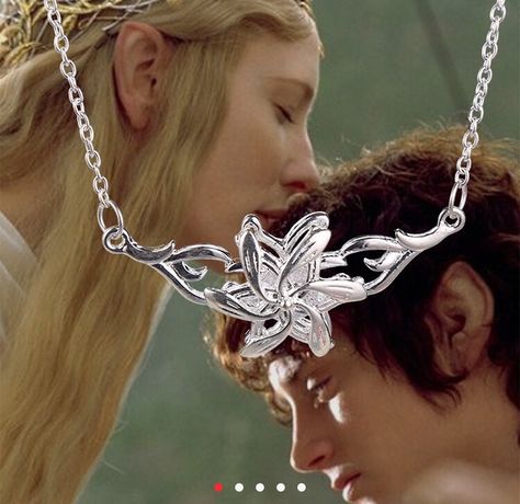 Lotr Jewelry, Victoria Jewelry, Elven Queen, Queen Necklace, Silver Flower Necklace, Women Cosplay, Jewelry Manufacturer, Rhinestone Statement Necklace, Fairy Queen