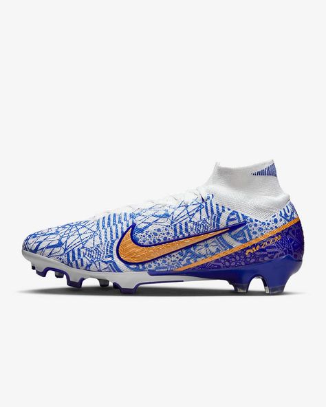 Nike Zoom Mercurial Superfly 9 Elite CR7 FG Firm-Ground Soccer Cleats. Nike.com Mbappe Cleats, Ronaldo Boots, Cr7 Boots, Cr7 Shoes, Nike Ronaldo, Kasut Nike, Best Soccer Cleats, Nike Soccer Shoes, Football Bag