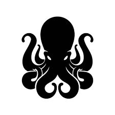 Octopus Outline, Octopus Vector, Octopus Logo, Kraken Logo, Simbolos Tattoo, Octopus Decor, Octopus Illustration, Octopus Tattoo Design, Silhouette Tattoos