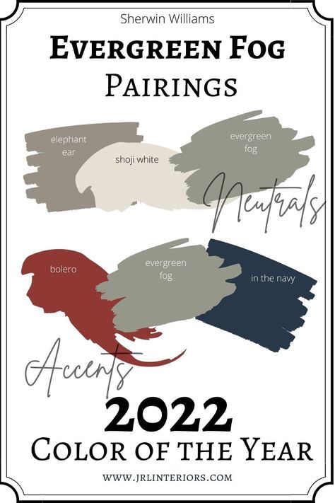 JRL Interiors — Color of the Year 2022 Announcements Evergreen Fog, Color Of The Year 2022, Polygon Art, House Color Palettes, Favorite Paint Colors, Sherwin Williams Paint Colors, Paint Companies, Paper Home, Style Deco