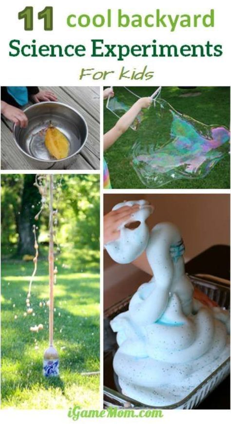 11 cool backyard science experiments to do with kids, great summer activities to keep kids entertained and learning at the same time. | backyard STEM Experiments To Do With Kids, Backyard Science, Simple Science Experiments, Cool Backyard, Camping Activities For Kids, Science Experiments For Kids, Camping Snacks, Science Camp, Summer Science