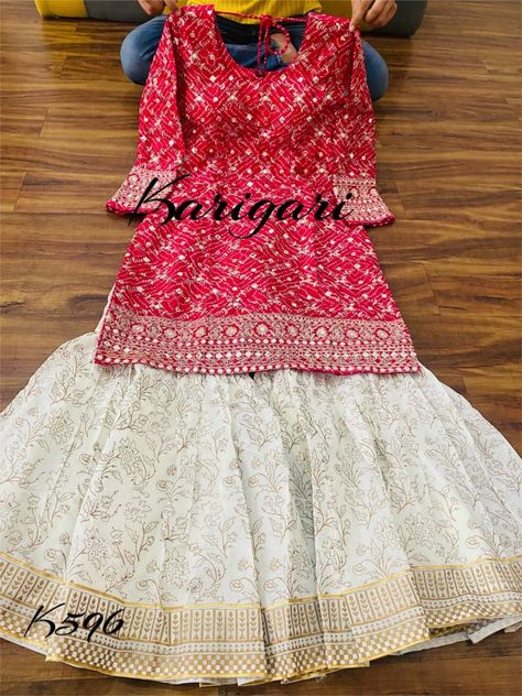 Silk Sharara For Karwachauth | ₹ 1999 FREE SHIPPING IN INDIA | WATSAPP 9004688543 Short Kurti With Sharara, Kurti With Sharara, Silk Sharara, Lengha Choli, Short Kurti, Heavy Embroidery, Work Shorts, Party Wear Indian Dresses, Chaniya Choli