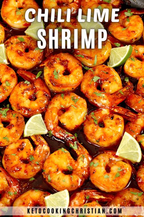 Chilli Lime Shrimp, Recipe For Chili, Keto Entrees, Citrus Shrimp, Honey Lime Shrimp, Lime Shrimp Recipes, Honey Garlic Chicken Thighs, Keto Meat, Keto Shrimp Recipes