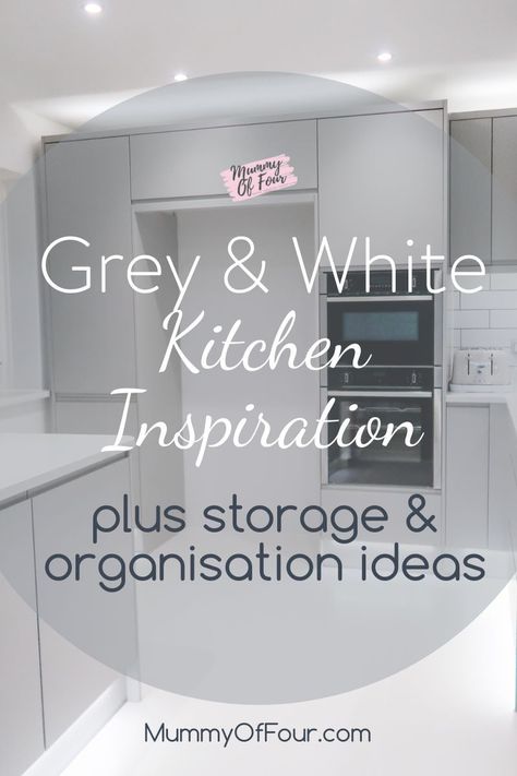 Are you looking for inspiration for your grey and white kitchen? Do you want to know about storage solutions, ideas and organisation hacks to keep your kitchen clean and tidy? If you want to makeover your kitchen and turn it into the grey and white kitchen of your dreams, keep reading. Accessories For Grey Kitchen, Accessories For Grey And White Kitchen, White Kichen, Grey White Kitchen, Grey And White Kitchen, Home Organisation Tips, White Kitchen Inspiration, Yellow Dining Room, White Kitchen Ideas