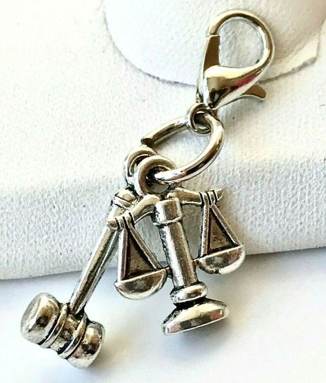 Law Clip On Purse Charm Zipper Pull Gavel Scales Lawyer Attorney Gift Paralegal #Unbranded #CharmClipOnPurseCharm #AnniversaryBirthdayChristmasFathersDayGraduationMothersDayValentinesDay Attorney Gifts, Scales Of Justice, Great Graduation Gifts, Clip On Charms, Themed Jewelry, Purse Charms, Zipper Pulls, Lawyer, Scales