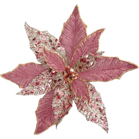 PRICES MAY VARY. EXTRA LARGE XMAS FLOWERS WITH STEMS: Christmas Glitter Poinsettia Ornaments has a long stems. Adjustable stems can be installed on the back of each Christmas flower, so you can easily add them to any position you like. PERFECT SIZE: Set of 4 large Christmas poinsettia flower perfect for Xmas Tree, Wreath decorations. Flower head size is 12 inches(30.5cm) in diameter, stem length is 18 inches( 45.72cm). MATERIAL: Giant Christmas flowers artificial are made of premium velvet and t Flowers Christmas Tree, Champagne Christmas Tree, Diy Holiday Decorations, Xmas Flowers, Christmas Tree Flowers, Rose Gold Christmas Tree, Pink Flowering Trees, Tree Inspiration, Poinsettia Flowers