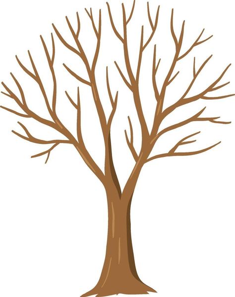 Tree With No Leaves, Tree Without Leaves, Tree Drawing Simple, Logo Fleur, Cartoon Trees, Picture Tree, Simple Tree, Tree Templates, Leaves Illustration