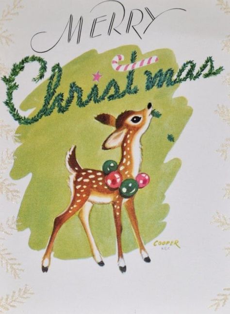 Retro Reindeer, Spotted Deer, Vintage Holiday Cards, Vintage Reindeer, Vintage Inspired Christmas, Christmas Ephemera, Vintage Christmas Images, Christmas Graphics, Old Christmas