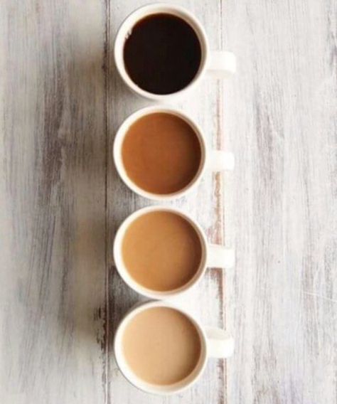 shades of coffee/ or shades of tea..we could play round the idea that there's something for everyone? unless not styled enough? Milk And Sugar, Cups Of Coffee, Läcker Mat, Coffee Photography, Coffee Is Life, But First Coffee, Coffee Cafe, Frappe, Coffee Love