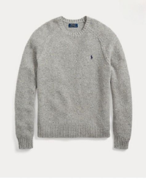 Polo Ralph Lauren Men's Wool-Blend Sweater Crewneck Long sleeves Rib knit cuffs and hem Signature embroidered Pony at the left chest Imported 31% wool (recycled)/29% wool/20% viscose/20% nylon (recycled) Hand wash or dry clean Sweater Outfits Men, Adidas Samba Outfit, Knit Sweater Outfit, Chunky Knit Jumper, Men Stylish Dress, Seed Stitch, Grey Knit Sweater, Cool Outfits For Men, Polo Sweater