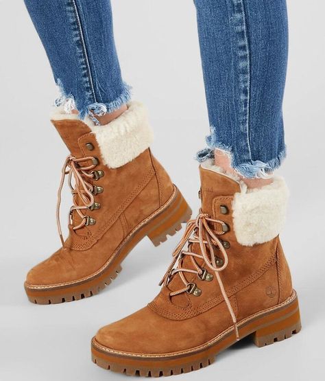 Fuzzy Timberlands you can point to as the perfect blend of function and fashion. 23 Trendy And Warm Boots That Aren't Ugly Nightmares Womens Cute Winter Boots, Cute Winter Boots, Womens Winter Boots, Women Winter Boots, Ugg Boots Classic Short, Timberland Boots Women, Shoes Boots Timberland, Mens Summer Shoes, Yellow Boots