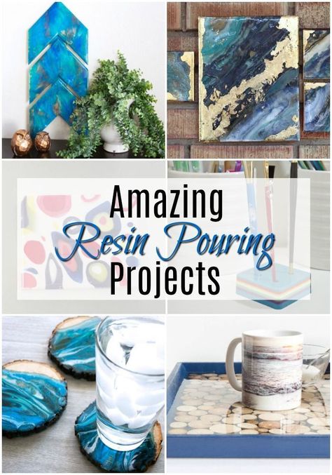 Amazing Resin Pouring Projects via @resincraftsblog #resinpouringprojects #resinpouring #resincrafts Resin Pouring, Amazing Resin, Epoxy Resin Diy, Resin Crafts Tutorial, Diy Resin Projects, Resin Art Painting, Resin Wall Art, Diy Epoxy, Resin Furniture