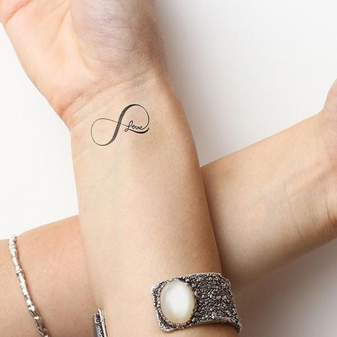 Tattoo Infinity Symbol, Tattoo Infinity, Unique Infinity Tattoo, 5 Tattoo, Love Symbol Tattoos, Heart Temporary Tattoos, Matching Sister Tattoos, Infinity Tattoos, Celtic Tattoos