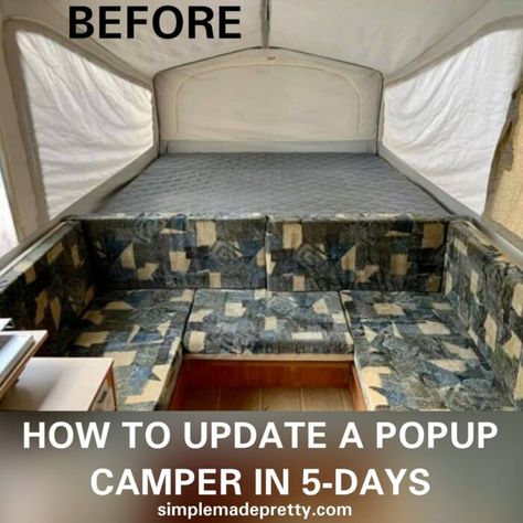 Jayco Tent Trailer Remodel, Redoing A Pop Up Camper, Pop Up Camper Toilet Privacy, Pop Up Camper With Slide Out Remodel, Folding Camper Makeover, Pop Up Camper Renovation Ideas, Refurbish Pop Up Camper, Pop Out Caravan Renovation, How To Clean Canvas On Popup Camper