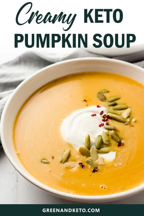 Bacon Crockpot, Keto Pumpkin Soup, Cena Keto, Simple Pantry, Pumpkin Soup Recipe, Keto Pumpkin, Boiled Egg Diet Plan, Keto Soup, Low Carb Soup