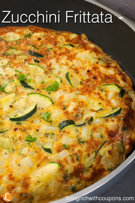 Zucchini Frittata Recipe, Zucchini Frittata, Menu Sarapan Sehat, Pasta Vegetariana, Frittata Recipe, Frittata Recipes, Quiche Recipes, Idee Pasto Sano, Squash Recipes