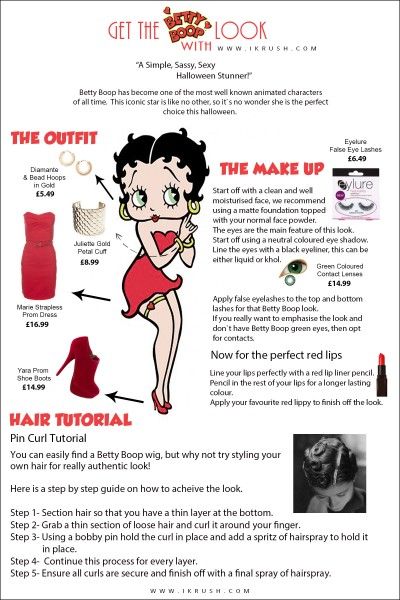 Bettie Boop Costume, Betty Bop Costumes Halloween, Betty Boop Costume Black Women, Betty Boop Hair Tutorial, Betty Boop Costume Long Hair, Betty Boop Disfraz, Latina Halloween Costume Ideas, Betty Boop Hairstyle, Betty Boop Cosplay