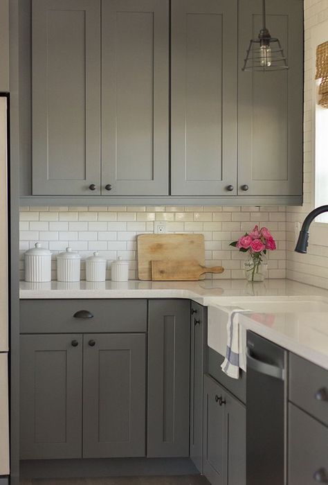 Kitchen Source List & Budget Breakdown | Jenna Sue Design Blog Серая Кухня, Organization Pantry, Kabinet Dapur, Herringbone Backsplash, Gray Cabinets, Farmhouse Kitchen Cabinets, Decor Ikea, Kitchen Cabinets Makeover, Grey Kitchen Cabinets