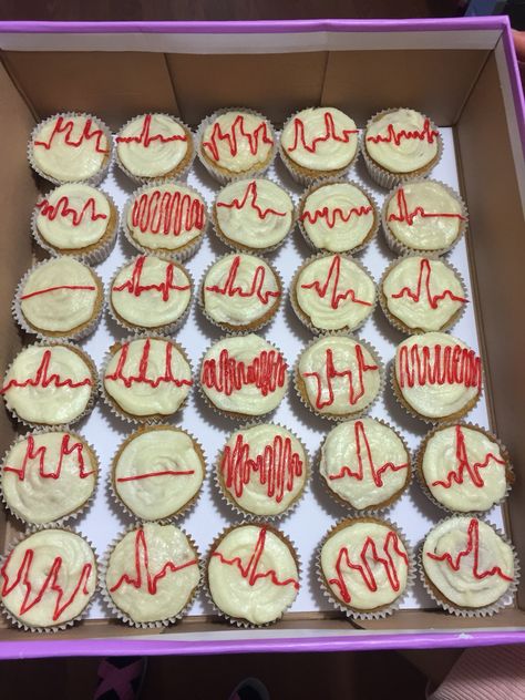 Graduation Party Ideas Nursing, Medical School Graduation Party Ideas, Nursing Graduation Cakes, Nurse Cupcakes, Nurse Grad Parties, Nurse Graduation Party Decorations, Medical Party, Doctor Party, School Cupcakes