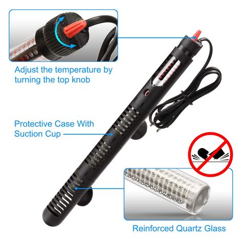 Kinbo Aquarium Heater 300 Watt Submersible Fish Tank Heater Adjustable Temperature with Diving Thermometer and Protective Case Suction Cup,#Submersible, #Watt, #Tank, #Fish #Ad Big Fish Tank, Big Fish Tanks, Small Aquarium, Aquarium Heater, Top Knobs, Big Fish, Suction Cup, Apartment Ideas, Water Heater