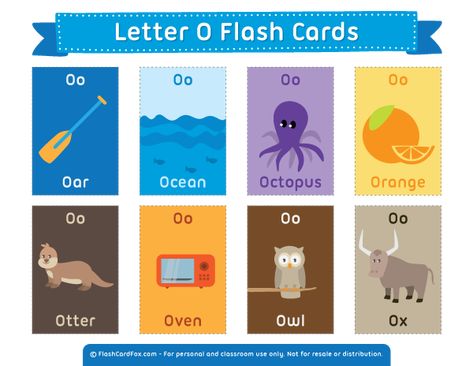 Free printable letter O flash cards. Download them in PDF format at http://flashcardfox.com/download/letter-o-flash-cards/ Letter O Flashcards, Language Arts Centers, Word Games For Kids, Letter Flashcards, Abc Phonics, English Posters, Kindergarten Reading Worksheets, Abc Flashcards, Free Printable Flash Cards