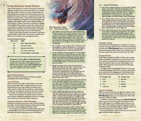 Cleric Domains, Cleric Dnd, Dnd Cleric, Chaos Magic, Dnd Classes, They See Me Rollin, Dnd Dragons, Dnd 5e Homebrew, Magic Items