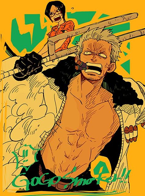 One Piece, Smoker, Tashigi. Smoker Onepiece, Smoker Tashigi, Zoro Kid, One Piece Aesthetic, رورونوا زورو, Eustass Kid, The Pirate King, One Piece Drawing, One Piece Images