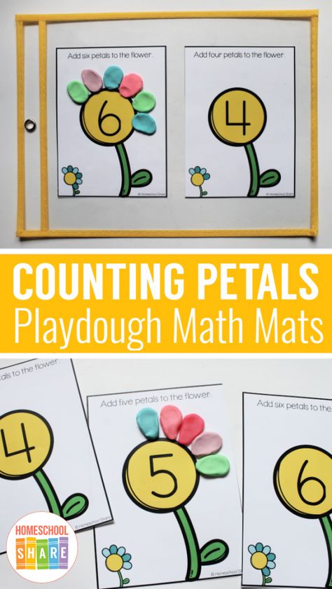 Free Spring Playdough Mats, Plant Themed Math Activities Preschool, Plants Numeracy Activities, Math Lesson For Preschool, Spring Small Group Activities For Preschoolers, Flower Math Activities For Toddlers, Flower Theme Kindergarten, Flower Math Preschool, Flower Themed Activities For Preschool